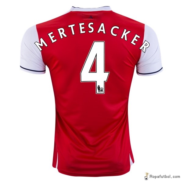 Camiseta Arsenal Replica Primera Ropa Mertesacker 2016/17 Rojo